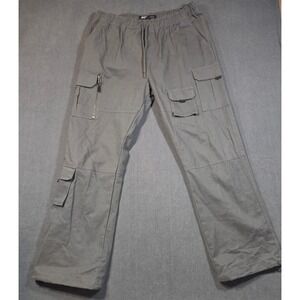 Brooklyn Cloth Cargo Pants Mens Large Green Drawstring Elastic Waist BPMK829F